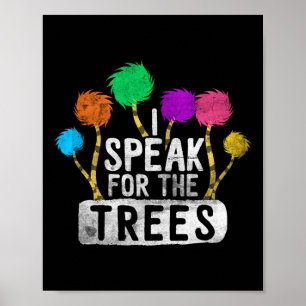 Póster Hablo por Árboles Día de la Tierra Conciencia Hipp
