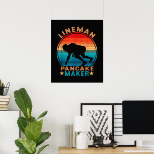 Póster Hacedor de Panqueques Liniero - Fútbol Americano