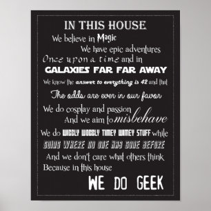 Póster Hacemos Poster Geek - B/W