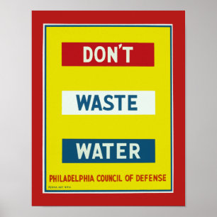Póster Hacen no las aguas residuales
