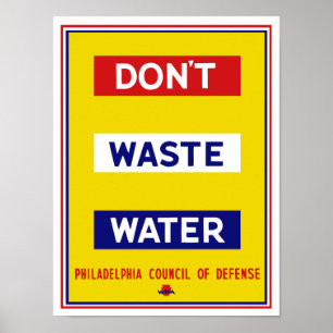 Póster Hacen no las aguas residuales -- WPA