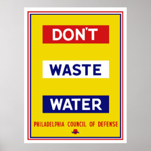 Póster Hacen no las aguas residuales -- WPA
