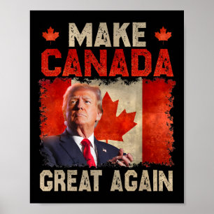 Póster Hacer a Canadá grande de nuevo gracioso a Trump pr