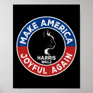 Póster Hacer a Estados Unidos feliz de nuevo Harris Wall