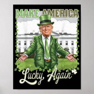 Póster Hacer a Estados Unidos Suerte De Nuevo Divertido T