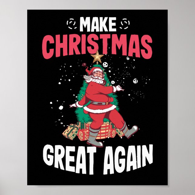 Póster Hacer a los Navidades grandes de nuevo divertido b (Frente)