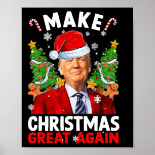 Póster Hacer a los Navidades grandes de nuevo graciosos D