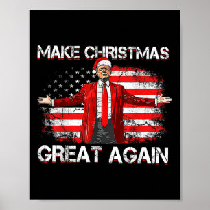Póster Hacer a los Navidades grandes de nuevo Santa Funny