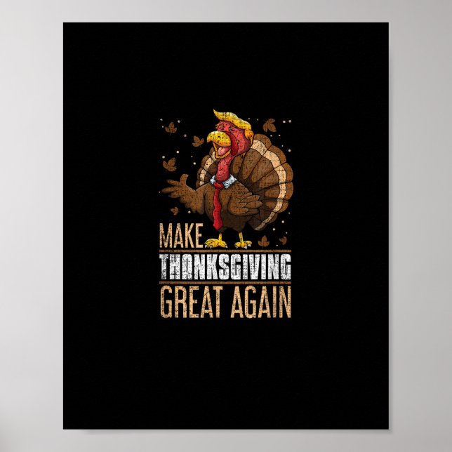 Póster Hacer a Turquía grande de nuevo divertido Trumpki  (Frente)
