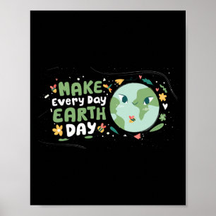 Póster Hacer Camisa Día A La Tierra Salvar El Planeta Env