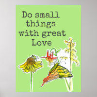 Hacer Cosas Pequeñas Con Gran Amor Abeja Palabras 