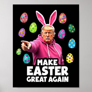 Póster Hacer de la Pascua una vez más divertida Trump Bun