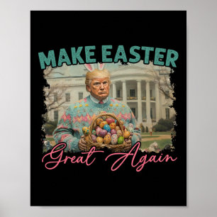 Póster Hacer de la Pascua una vez más divertida Trump Bun