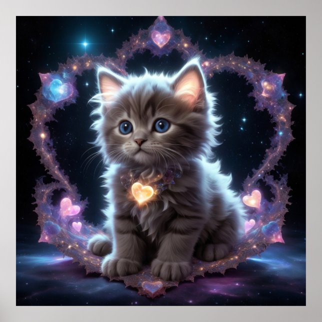 Póster Hacer el bien con motivación Purr pose (Frente)