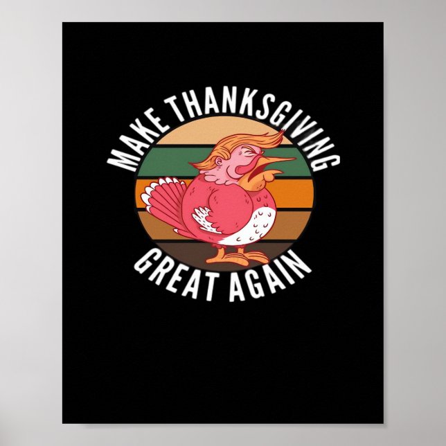 Póster Hacer el Día de Acción de Gracias grande de nuevo  (Frente)
