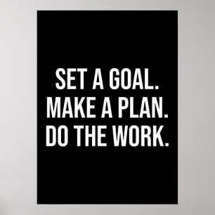 Póster Hacer el trabajo - El éxito desbarata la motivació