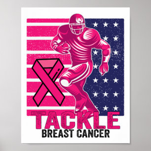 Póster Hacer frente al cáncer de mama Sensibilización sob