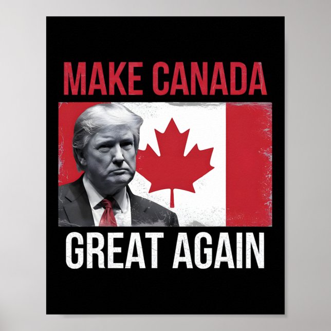 Póster Hacer grande a Canadá otra vez divertido a Trump B (Frente)