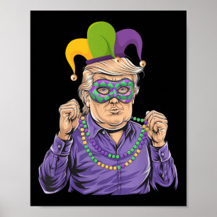 Póster Hacer grande al Mardi Gras de nuevo divertido Mard