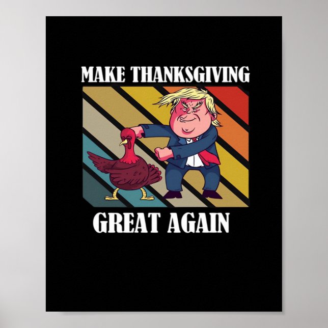 Póster Hacer grande el día de Acción de Gracias Trumpkin  (Frente)