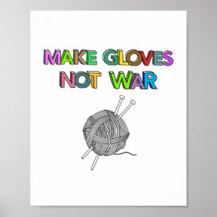 Póster Hacer guantes no guerra
