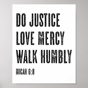 Póster Hacer Justicia Misericordia Caminar Humildemente M