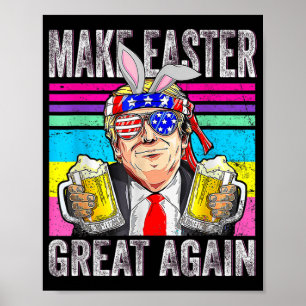 Póster Hacer la Pascua Grande de nuevo Trump Graciosa Cer