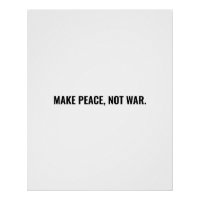 Hacer la paz no la guerra personalizado minimalist