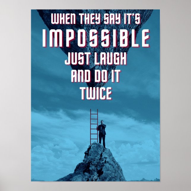 Póster Hacer lo imposible - Dos veces (Frente)