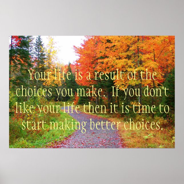 Póster Hacer mejores opciones (Frente)