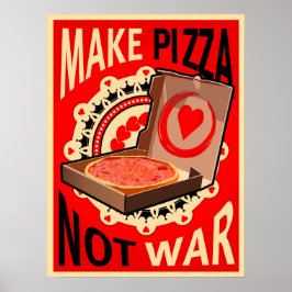 Póster Hacer pizza, no guerra, Poster