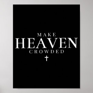 Póster Hacer que el cielo esté abarrotado Cruz minimalist