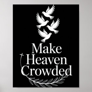 Póster Hacer que el cielo esté abarrotado de fe cristiana