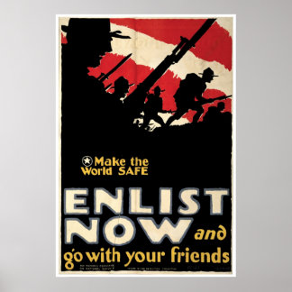 Póster Hacer que el mundo sea seguro ~ Enlistar ahora