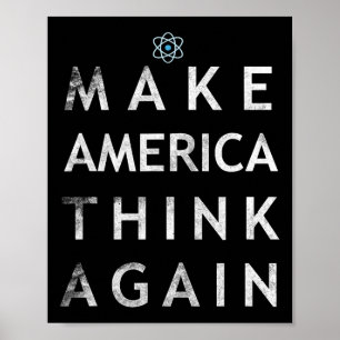 Póster Hacer que Estados Unidos piense de nuevo en el Áto