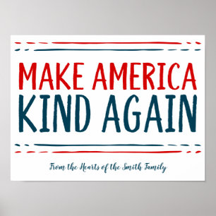 Póster Hacer que Estados Unidos vuelva a ser amable