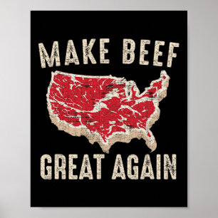 Póster Hacer que la carne sea grande otra vez divertido B
