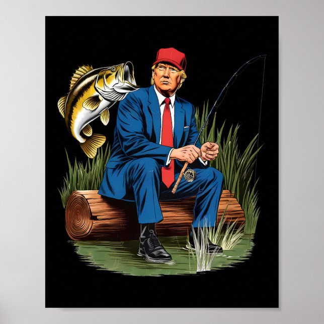 Póster Hacer Que La Pesca Sea Grande Otra Vez Divertida P (Frente)