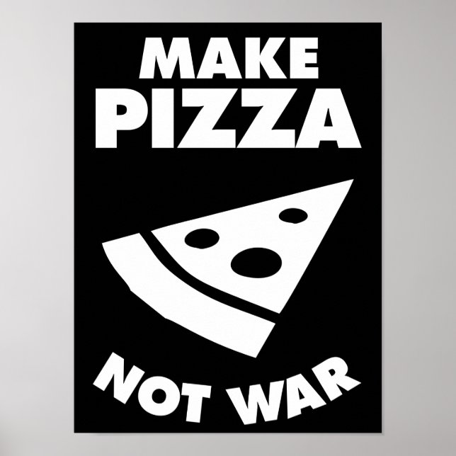 Póster Hacer que la pizza no sea guerra (Frente)