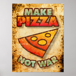 Póster Hacer que la pizza no sea guerra