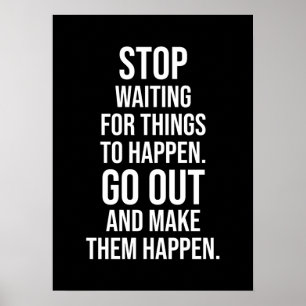 Póster Hacer que las cosas ocurran - Gimnasio, Hustle, Éx