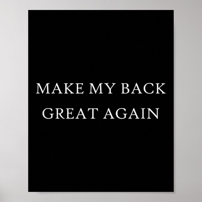 Póster Hacer que mi espalda vuelva a ser divertida. (Frente)
