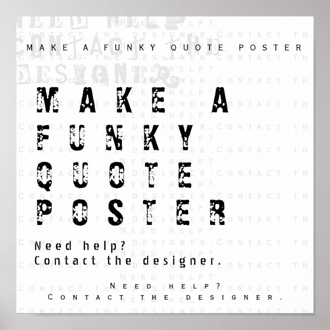 Póster Hacer tu propia cita personalizada (Frente)