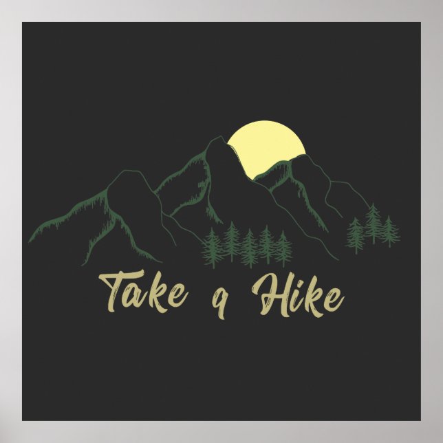 Póster hacer una excursión al aire libre (Frente)