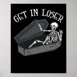 Póster Hacerse Perder Esbozo En Coffin Halloween Hallowee