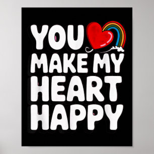 Póster Haces A Mis Niños Felices Del Corazón Para Los Niñ