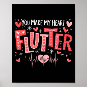 Póster Haces que mi corazón revolotee Enfermera cardíaca