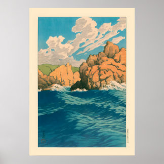 Póster Hachinohe Same por Kawase Hasui