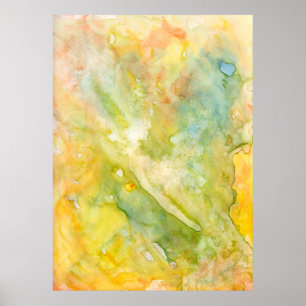 Póster Hacia la acuarela húmeda y abstracta ligera