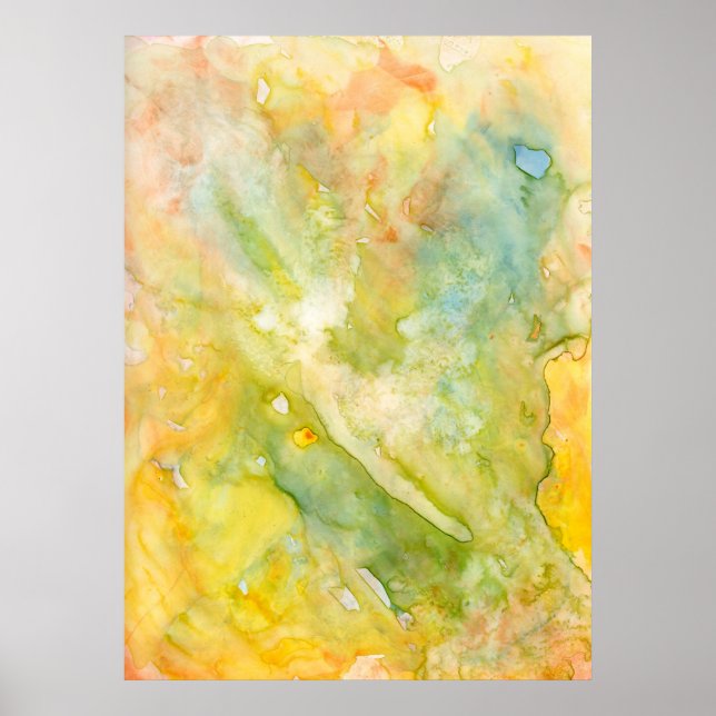 Póster Hacia la acuarela húmeda y abstracta ligera (Frente)